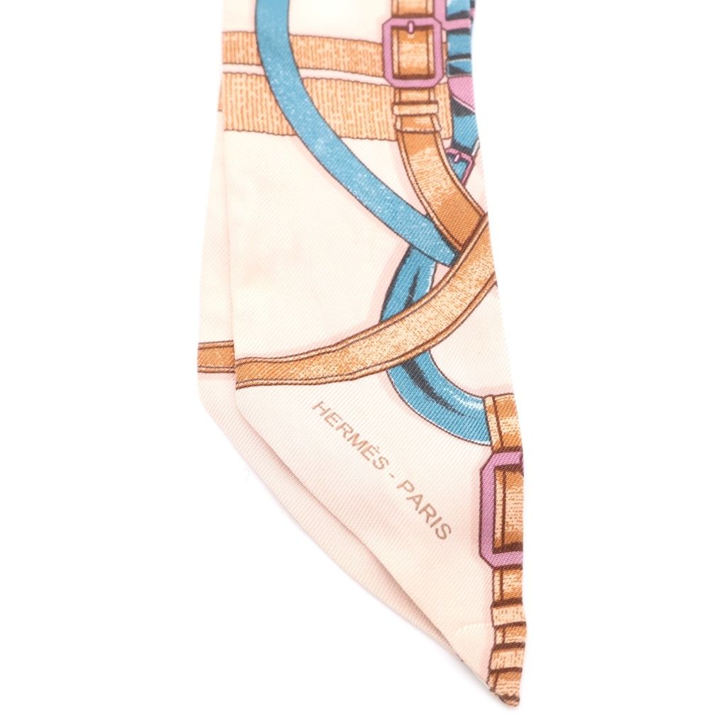 HERMES (エルメス) GRAND MANEGE ツイリー スカーフ ピンク系 マルチ
