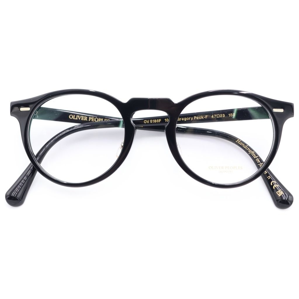 OLIVER PEOPLES (オリバーピープルズ) GREGORY PECK-F グレゴリーペック ボストンフレーム クリアレンズ サングラス メガネ ブラック OV5186F