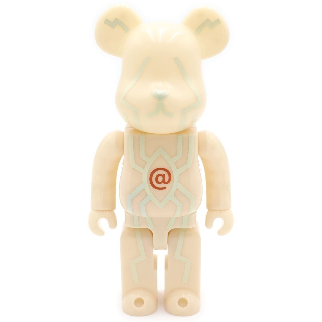 MEDICOM TOY (メディコムトイ) BE@RBRICK HMV PUSHEAD spider eye ベアブリック エイチエムブイ パスヘッド スパイダーアイ 蓄光 フィギュア 人形 ベージュ