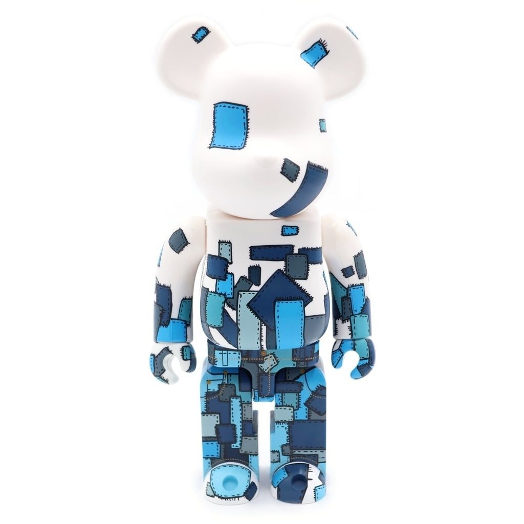 MEDICOM TOY メディコムトイ BE@RBRICK Levi's Store JEANS DESIGN CONTEST Men's 400% ベアブリック ストア ジーンズデザインコンテスト メンズ フィギュア 人形 ホワイト/インディゴ MEDICOM TOY (メディコムトイ) BE@RBRICK Levi's Store JEANS DESIGN