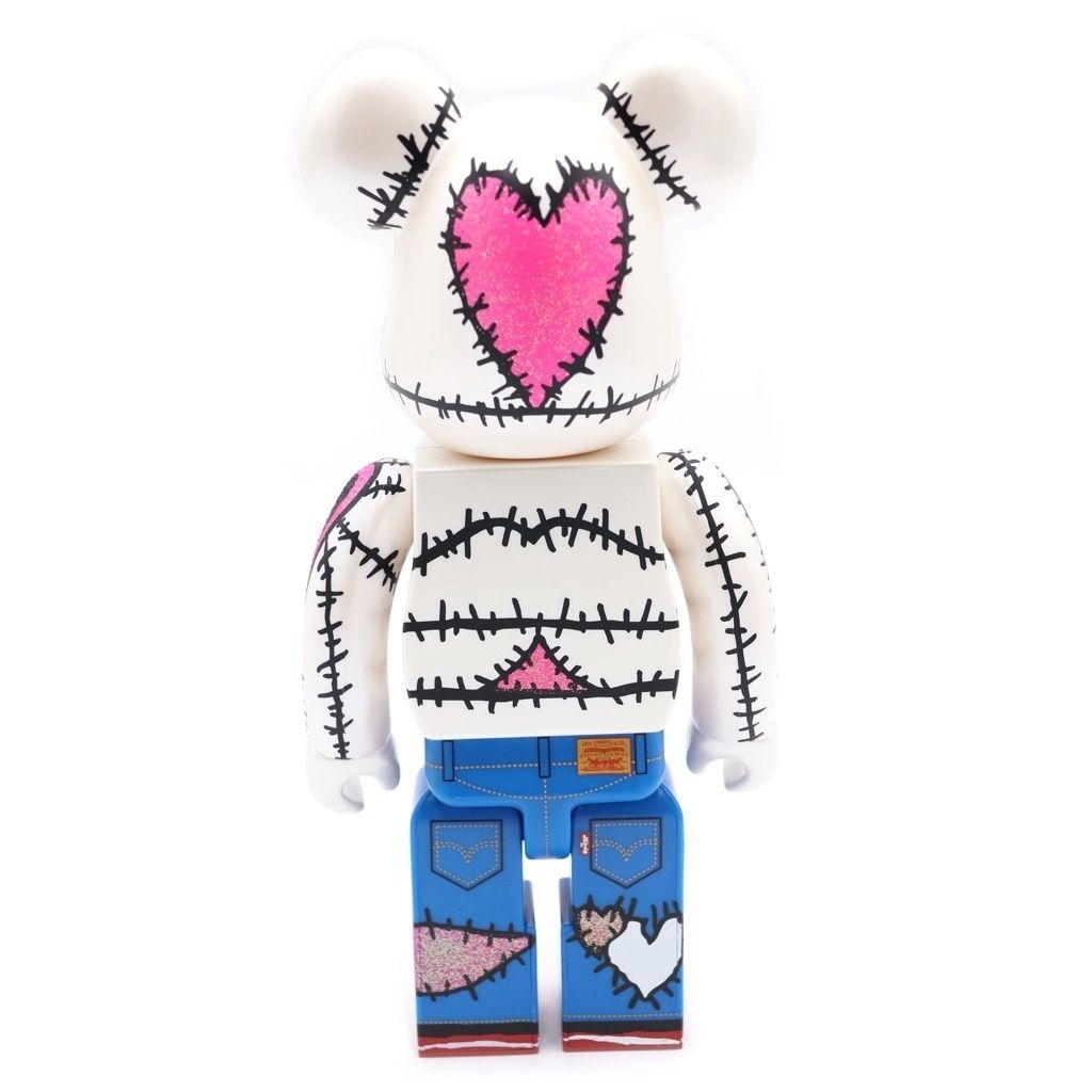 MEDICOM TOY メディコムトイ BE@RBRICK Levi's Store JEANS DESIGN CONTEST Men's 400% ベアブリック ストア ジーンズデザインコンテスト メンズ フィギュア 人形 ホワイト/インディゴ MEDICOM TOY (メディコムトイ) BE@RBRICK Levi's Store JEANS DESIGN