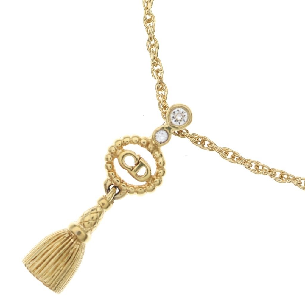 Christian Dior (クリスチャンディオール) CDロゴ ラウンド タッセル