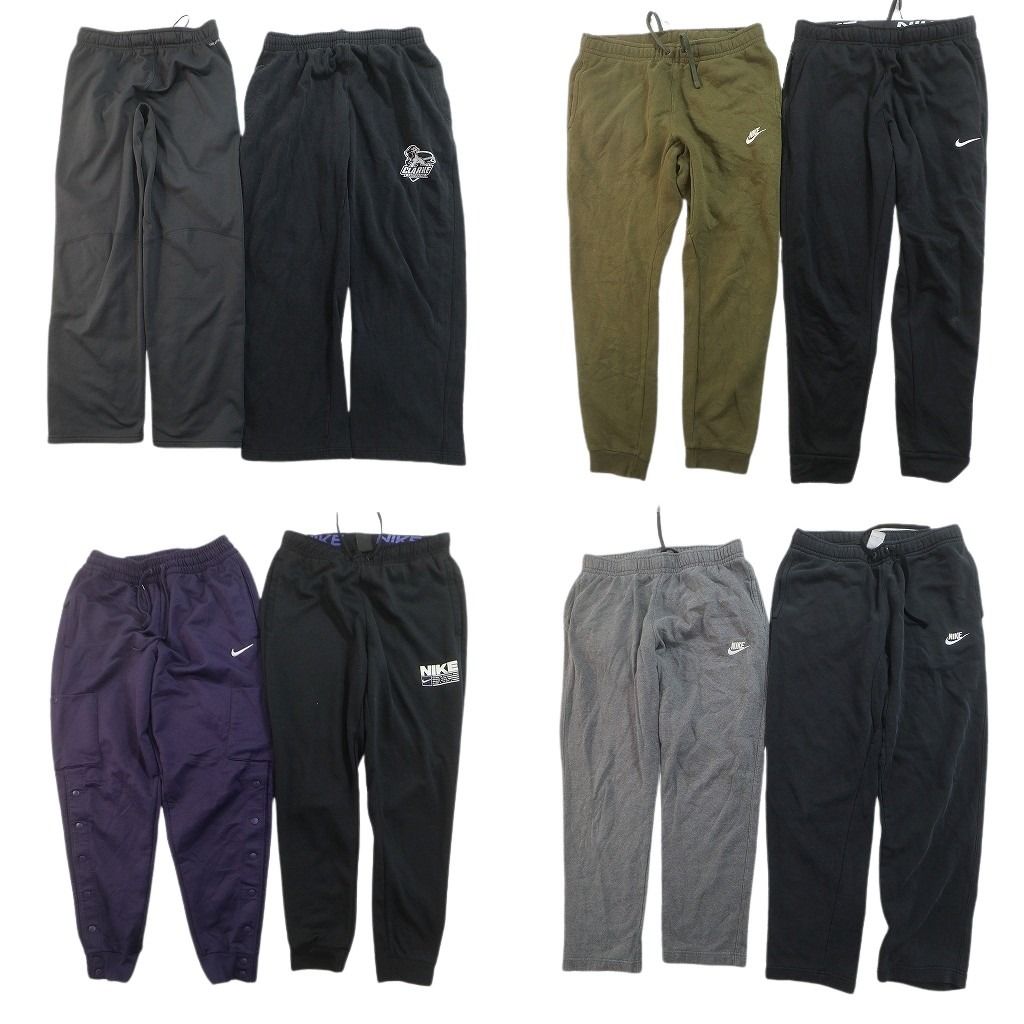 古着卸 まとめ売り ナイキ パンツ 8枚セット ( メンズ M ) スウェットパンツ カーゴ ブラック 中古 古着 NF4480 古着卸 まとめ売り ナイキ パンツ 8枚セット ( メンズ M ) スウェット
