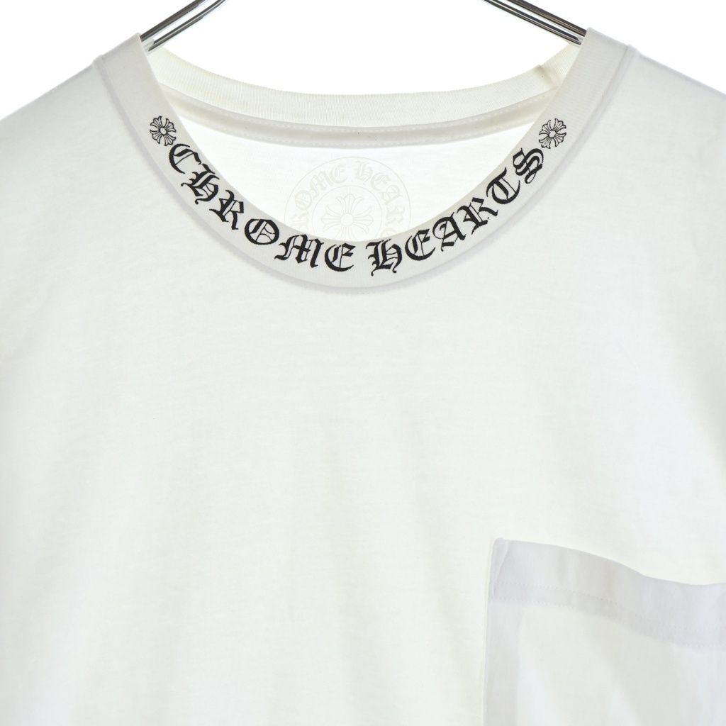CHROME HEARTS クロムハーツ NECK LOGO クルーネック 美品 CHROME HEARTS (クロムハーツ) NECK LOGO TEE ネックロゴプリント