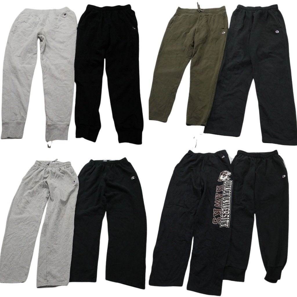 古着卸 まとめ売り チャンピオン パンツ 8枚セット ( メンズ M ) カレッジ風 イージーパンツ スウェット 中古 古着 NF4598 古着卸 まとめ売り チャンピオン パンツ 8枚セット ( メンズ M