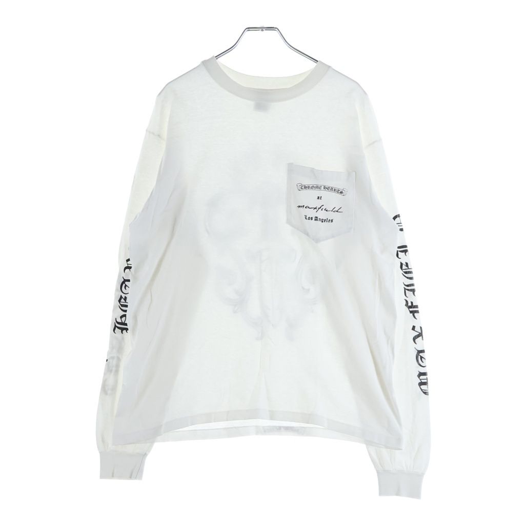Chrome Hearts 長袖カットソー ホワイト　M オールドスクール CHROME HEARTS (クロムハーツ) OLD MAXFIELD LOS Dagger L/S TEE