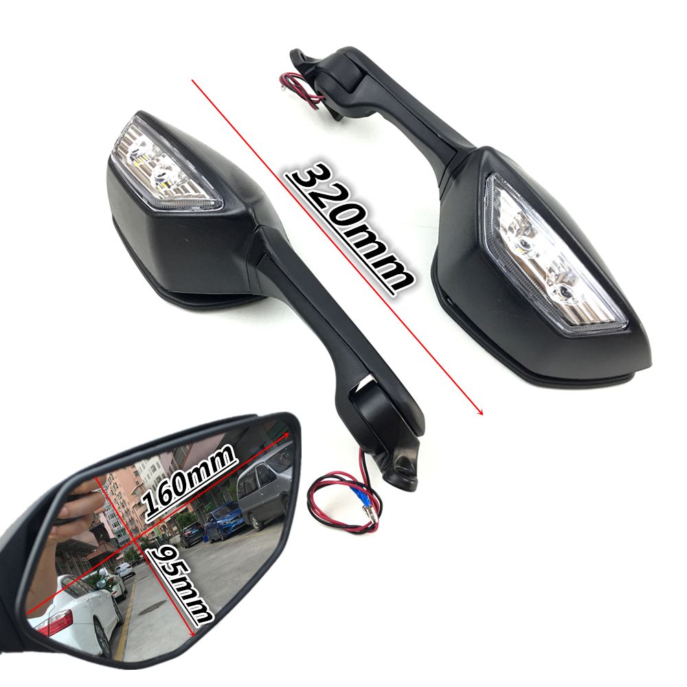 カワサキ ZX-10R 2011-2015 用 LEDターンライト付きバックミラー