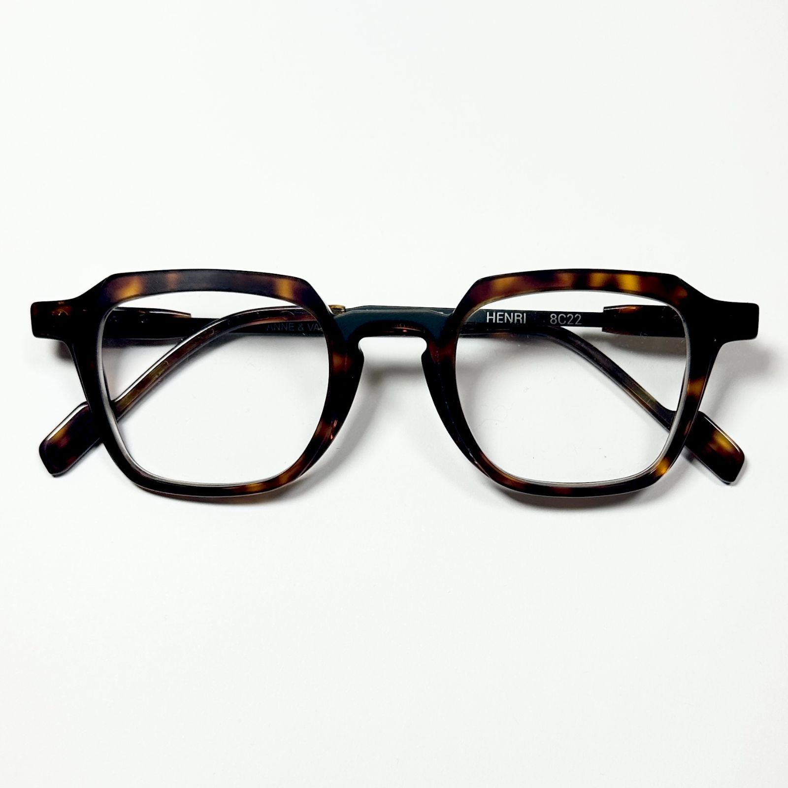 ANNE ET VALENTIN 新品・純正ケース付き HENRI 8C22 Frame France メガネ アンバレンタイン FRAME FRANCE フランス製 クラウンパント