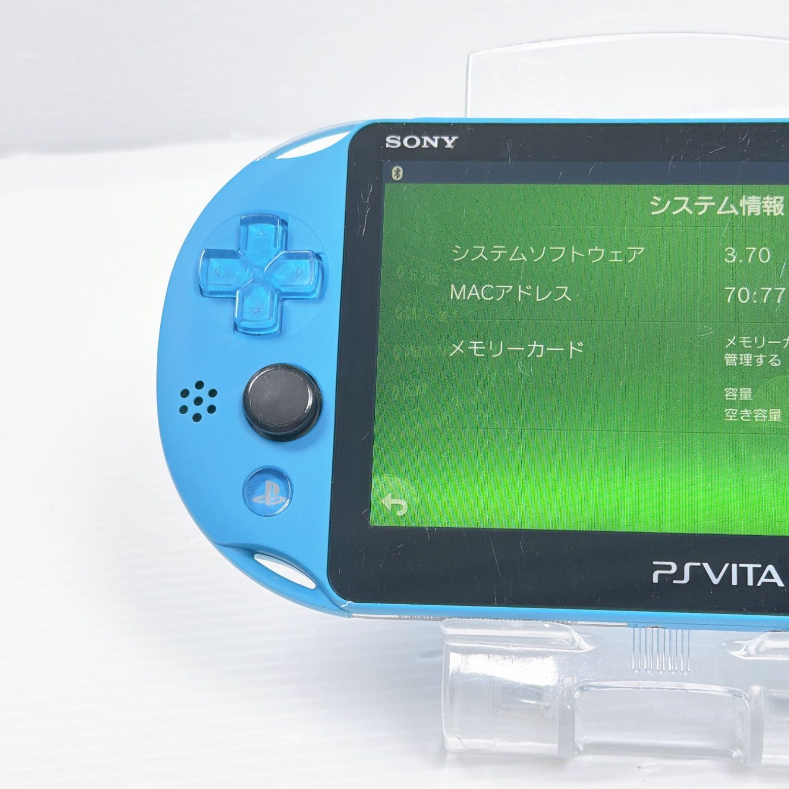 PSVITA PCH 2000 アクアブルー 良品 純正4GBメモリーカード付き