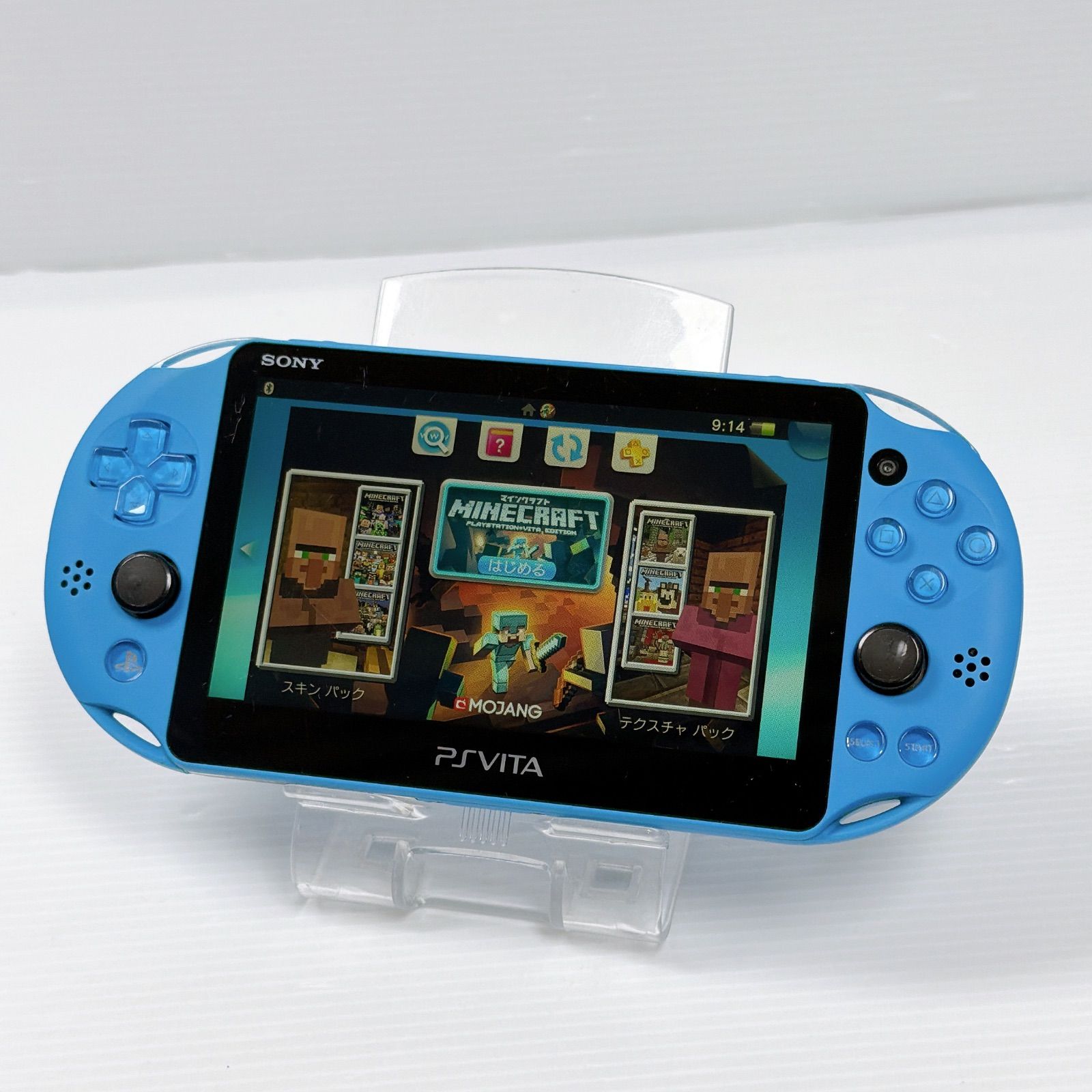 PlayStation Vita - 美品　PSVita PCH-2000 アクアブルー　メモリーカード　マイクラ PSVITA PCH 2000 アクアブルー 良品 純正4GBメモリーカード付き