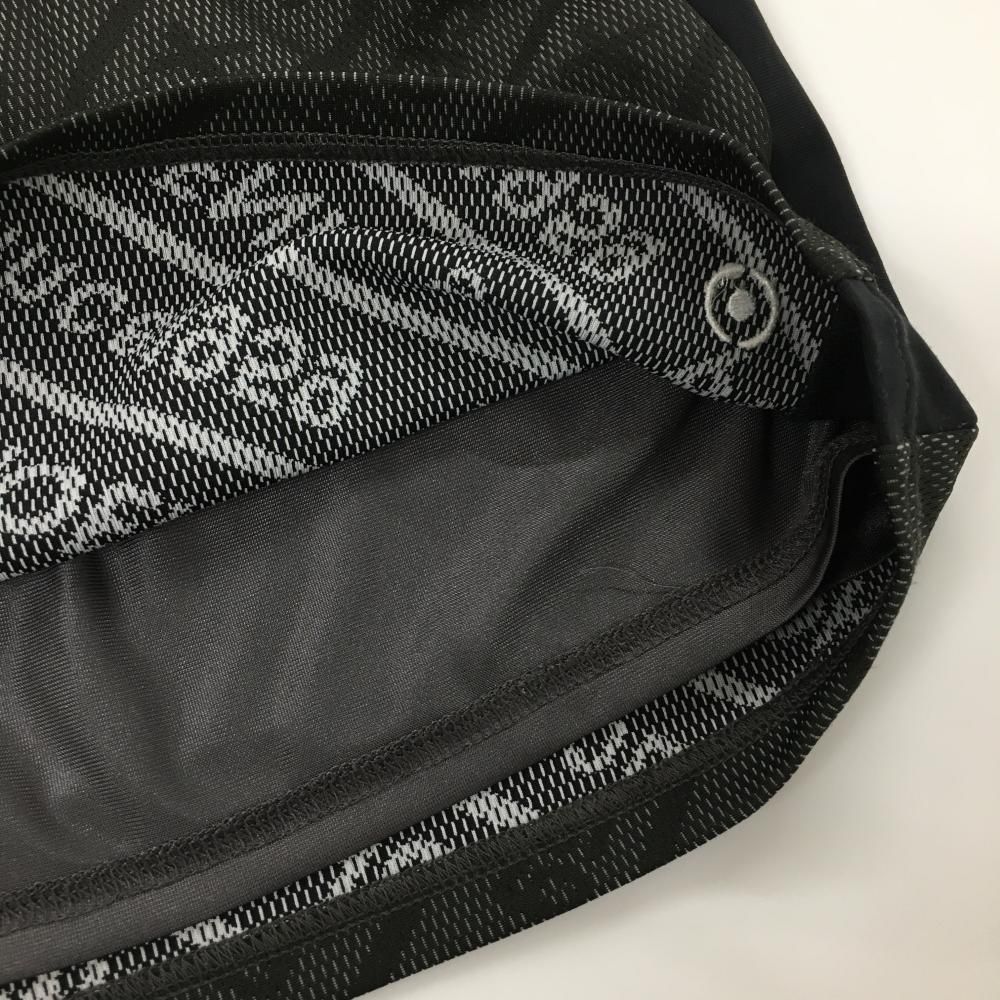 超美品】ピン スカート 黒 英字総柄 ウエストゴム 裏地付き レディース