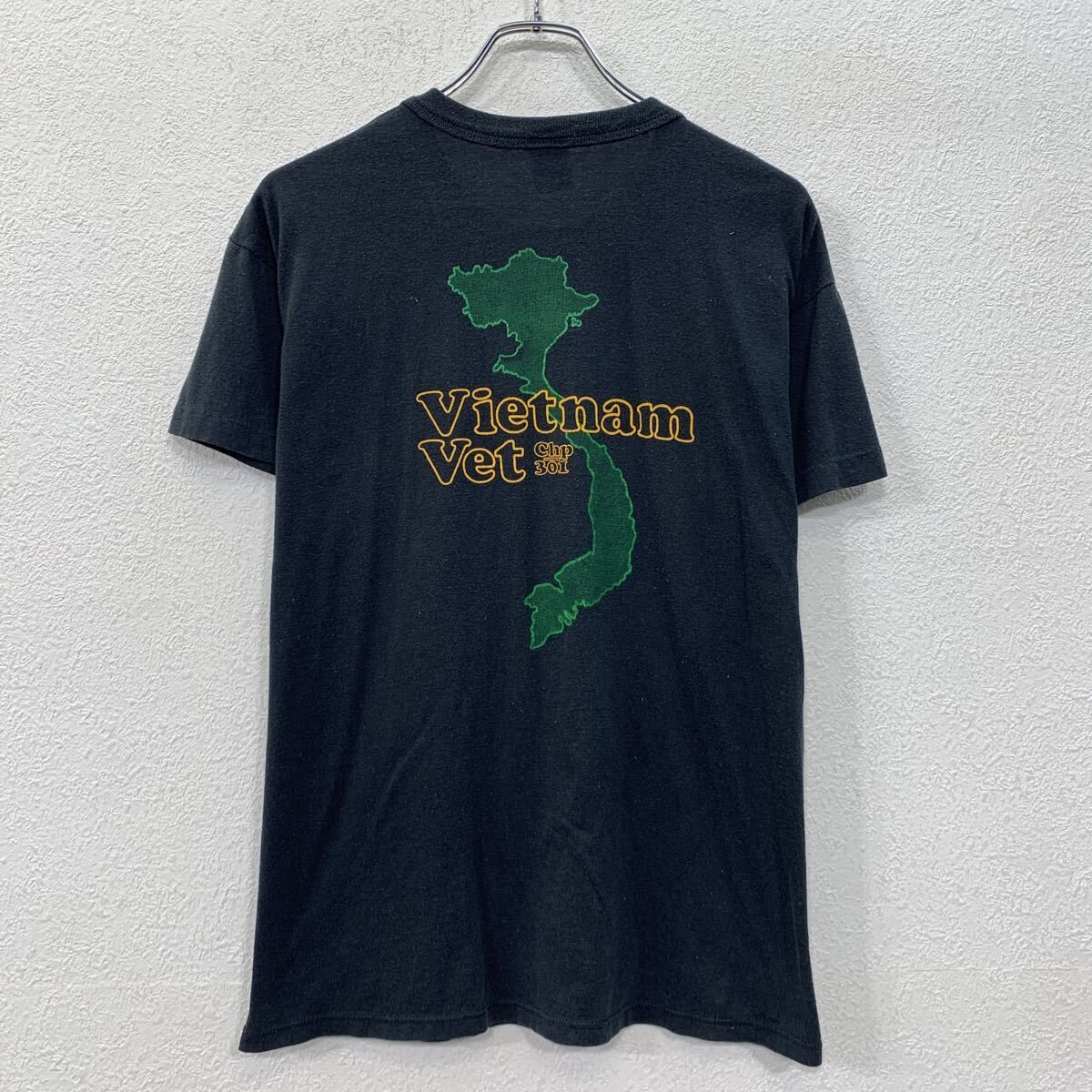 80s USA製 RUSSELL ATHLETIC 半袖 プリントTシャツ L ブラック