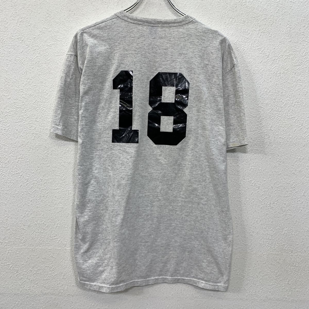 80s USA製 RUSSELL ATHLETIC 半袖 プリントTシャツ XL グレー ラッセル