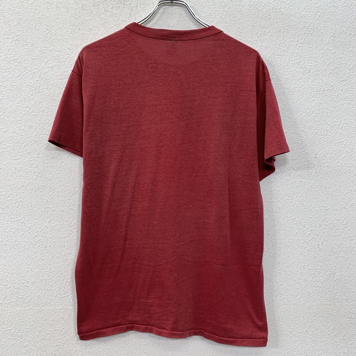 80s USA製 RUSSELL ATHLETIC 半袖 プリントTシャツ L レッド ラッセル