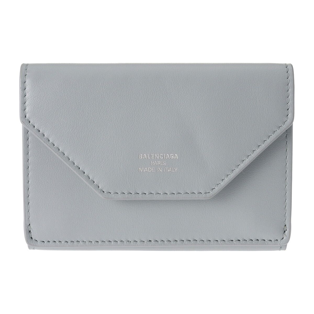新品 バレンシアガ BALENCIAGA 3つ折り財布 エンヴェロープ アッシュブルー/ナクレ
