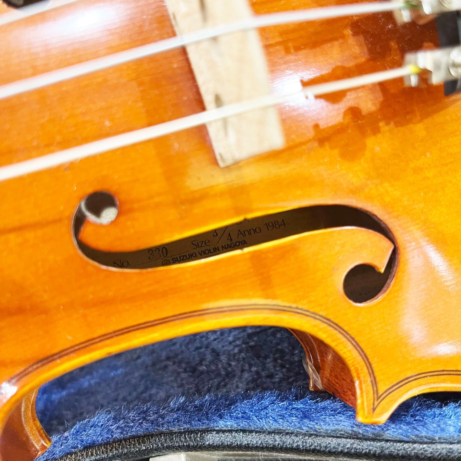 中古○SUZUKI VIOLIN○No.330 Size 3/4 Anno 1984 ハードケース付き