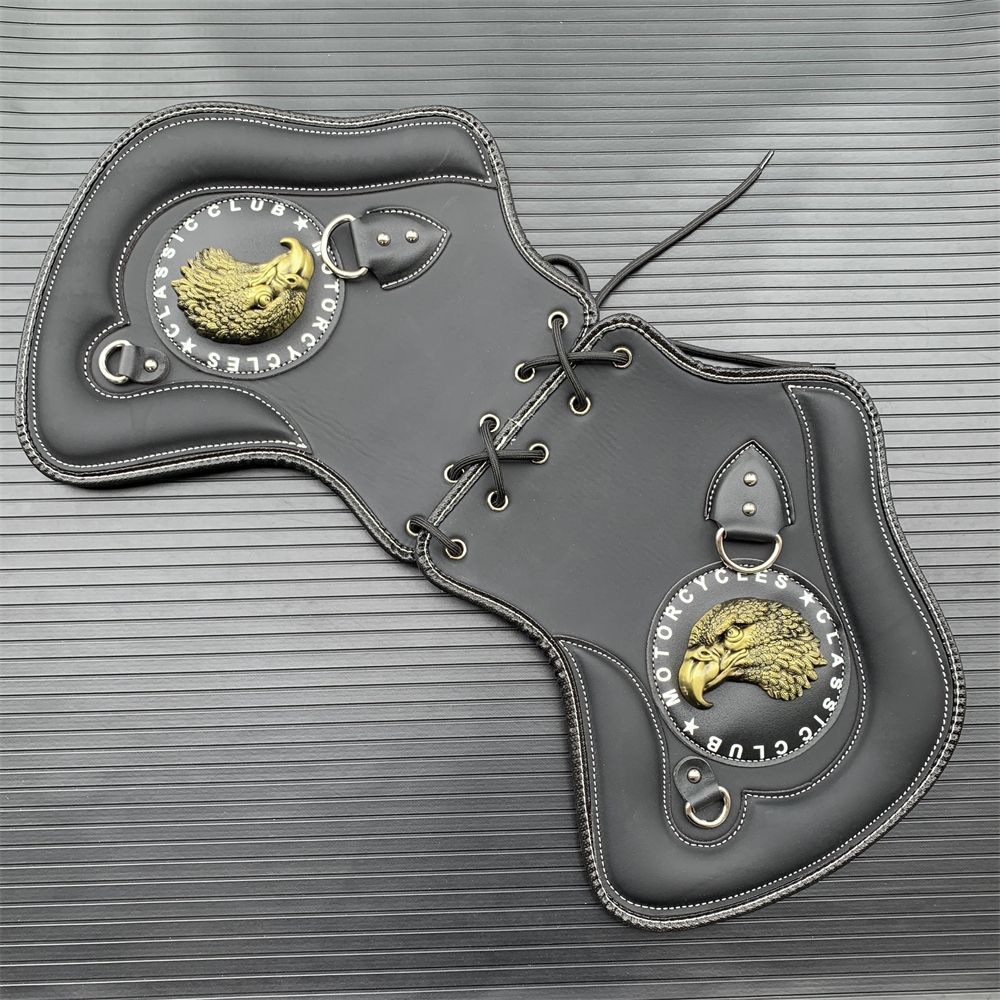 オートバイ用 PUレザーヒートサドルシールド 黒