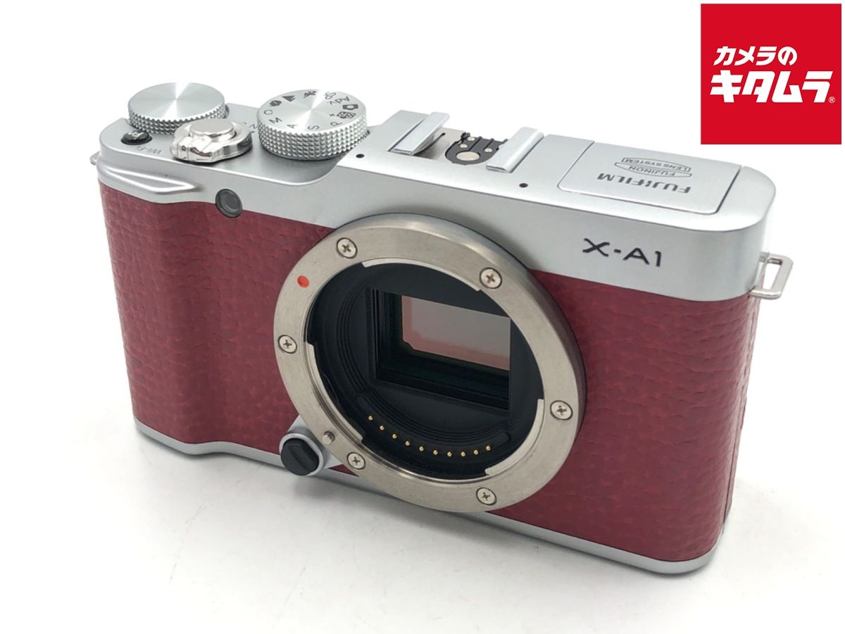 中古良品、FUJIFILM フジフイルム X-A1 ボディ レッド ＋16-50