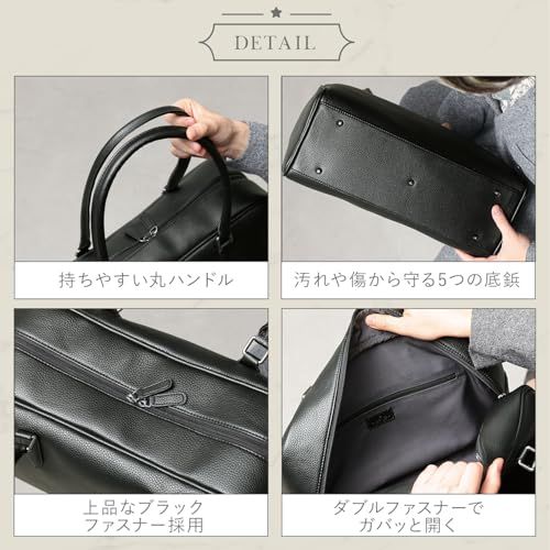 [BLUE SINCERE] ボストンバッグ 大容量 軽量 撥水 キャリーオン機能 肩掛け 機内持ち込み 2泊3日 旅行 出張 トラベル 鞄 ゴルフ バック ユニセックス メンズ レディース / BTB2 (チャコールグレー)pms