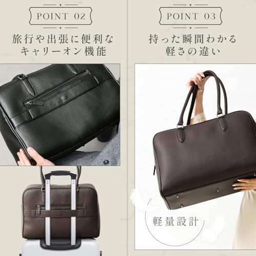 [BLUE SINCERE] ボストンバッグ 大容量 軽量 撥水 キャリーオン機能 肩掛け 機内持ち込み 2泊3日 旅行 出張 トラベル 鞄 ゴルフ バック ユニセックス メンズ レディース / BTB2 (チャコールグレー)pms