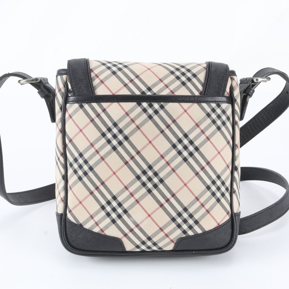 美品 バーバリー ノバ チェック レザー ショルダーバッグ 斜め掛け
