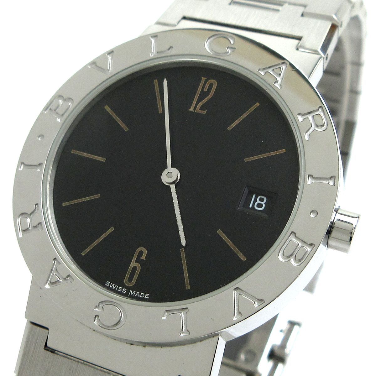 ブルガリ BVLGARI ブルガリブルガリ メンズ 黒 BB33SS 時計 BB33SSD クォーツ 稼働品