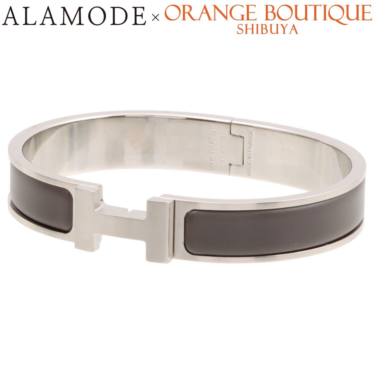 HERMES(エルメス) クリックHH メタル バングル グリエタンマット グレー メンズ 40802209461【中古】【アラモード】