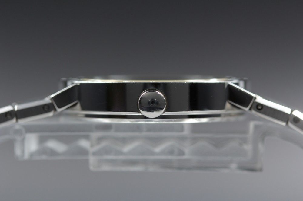 【稼働品】 BVLGARI BB30SS ブラック シルバー デイト 純正ブレス 保証書 クオーツ ユニセックス 腕時計 #17623