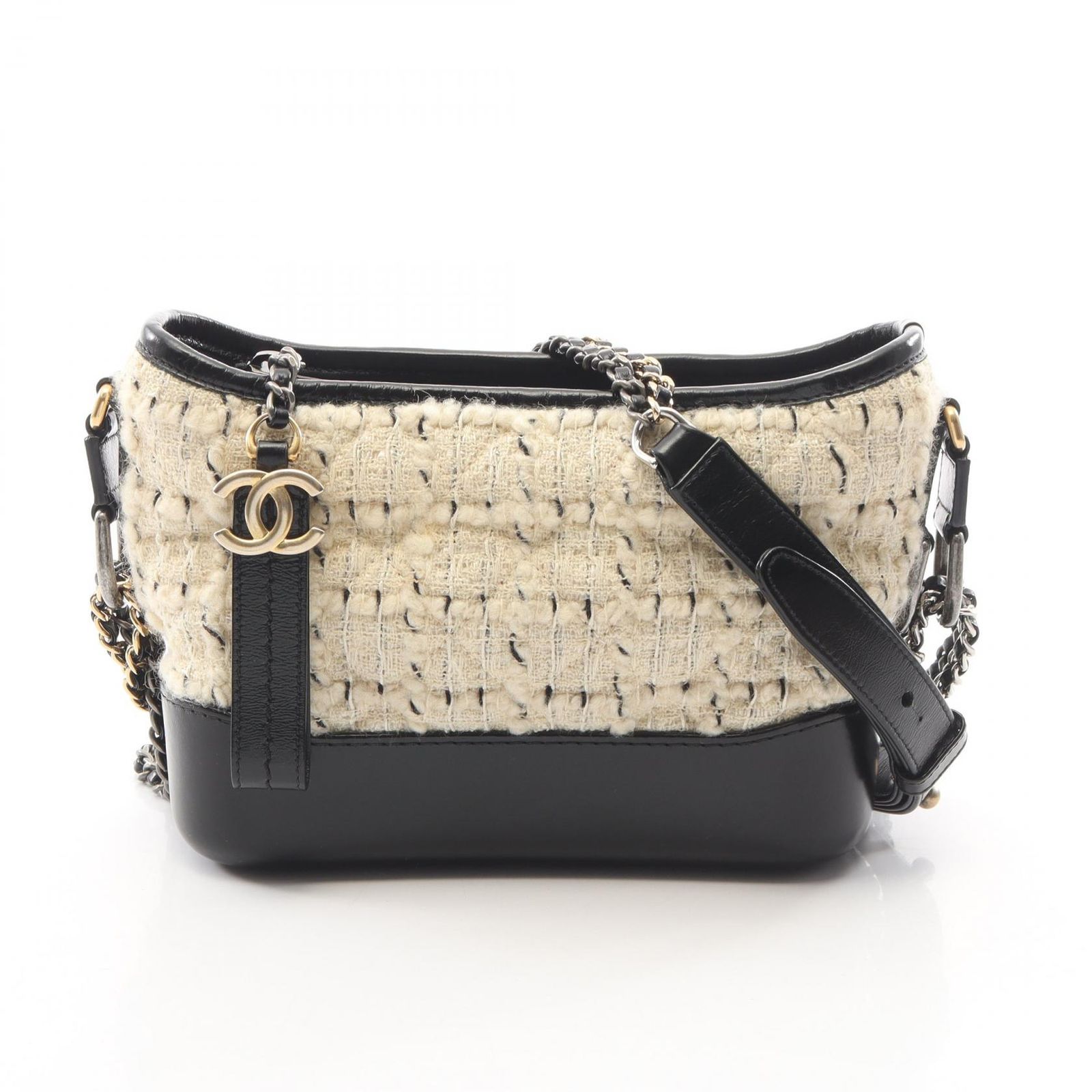 CHANEL シャネル ガブリエル ドゥ シャネル スモール ホーボー コンビ金具 ショルダーバッグ