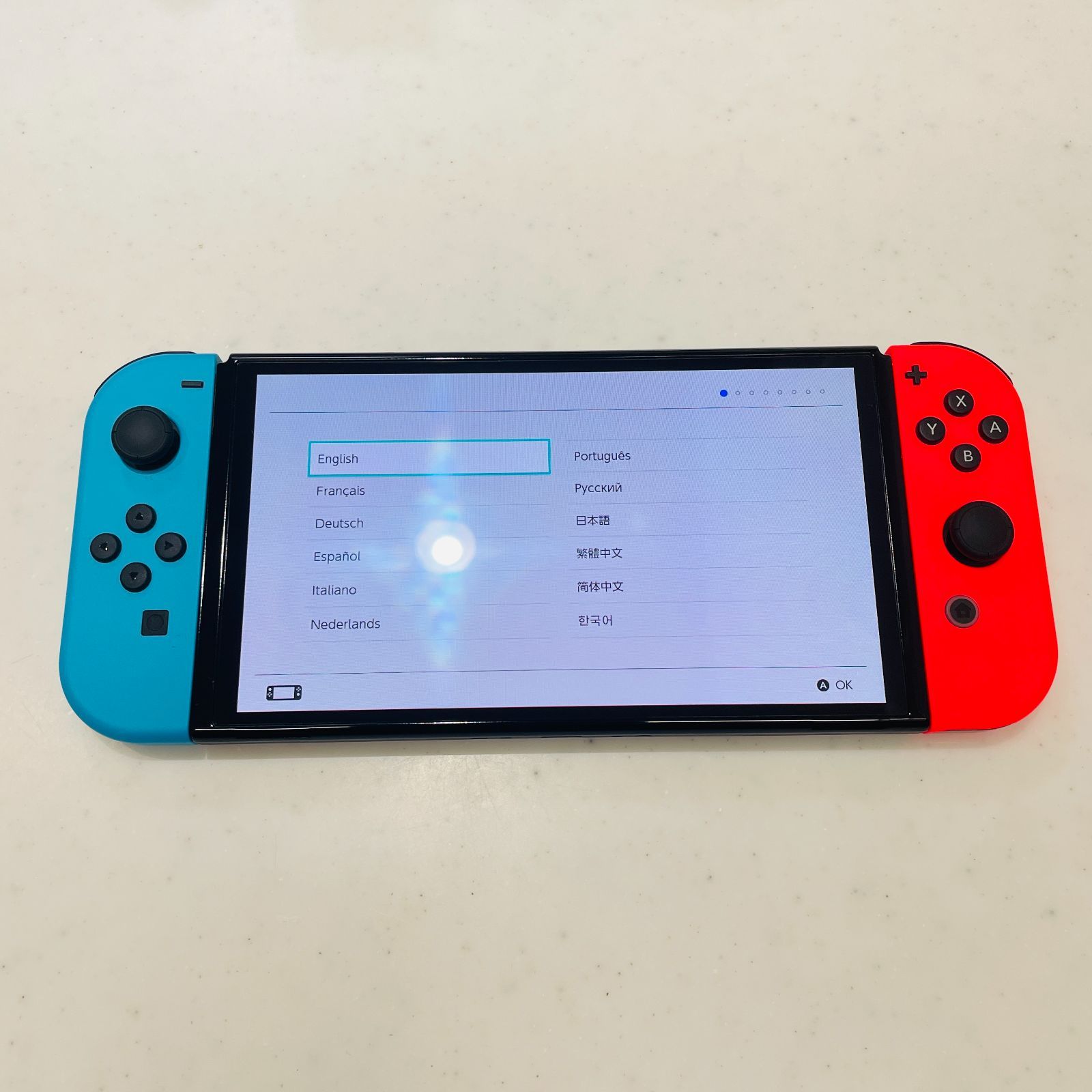 美品 2024年製 Nintendo Switch 有機ELモデル ネオン 本体セット 動作