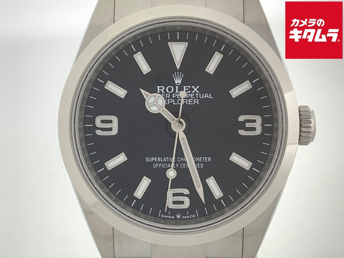 【中古】 【美品】 ロレックス(ROLEX) エクスプローラーI ブラック 124270 ステンレス