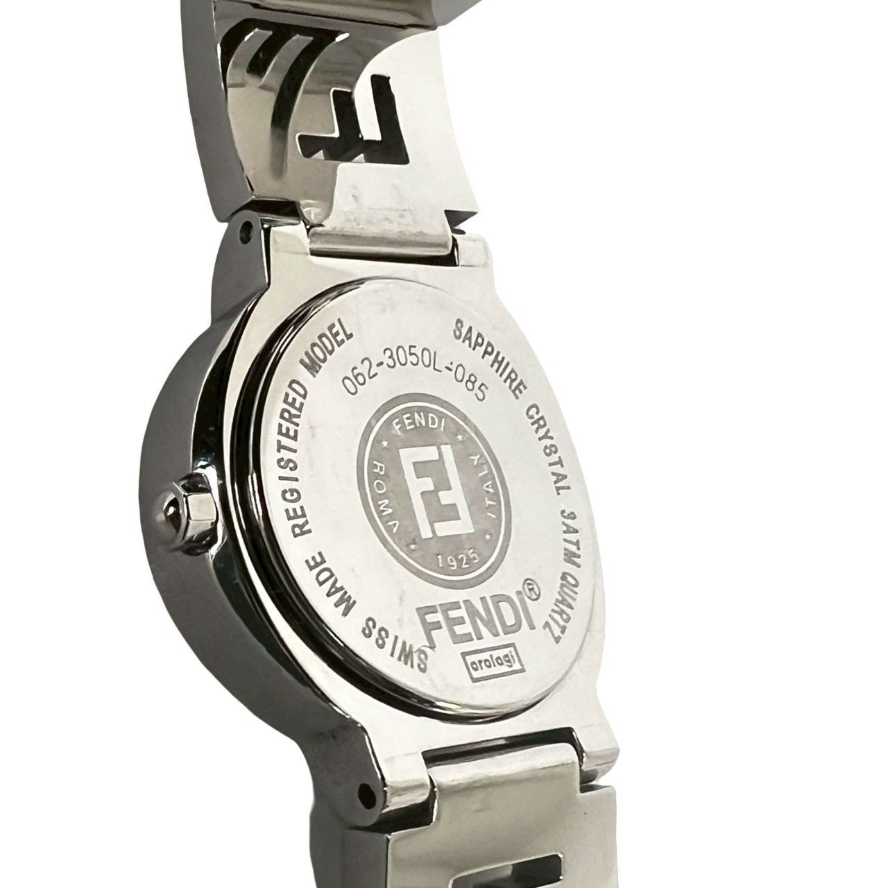 稼働品 極 美品 FENDI フェンディ 3050L ロゴ モチーフ ステンレス