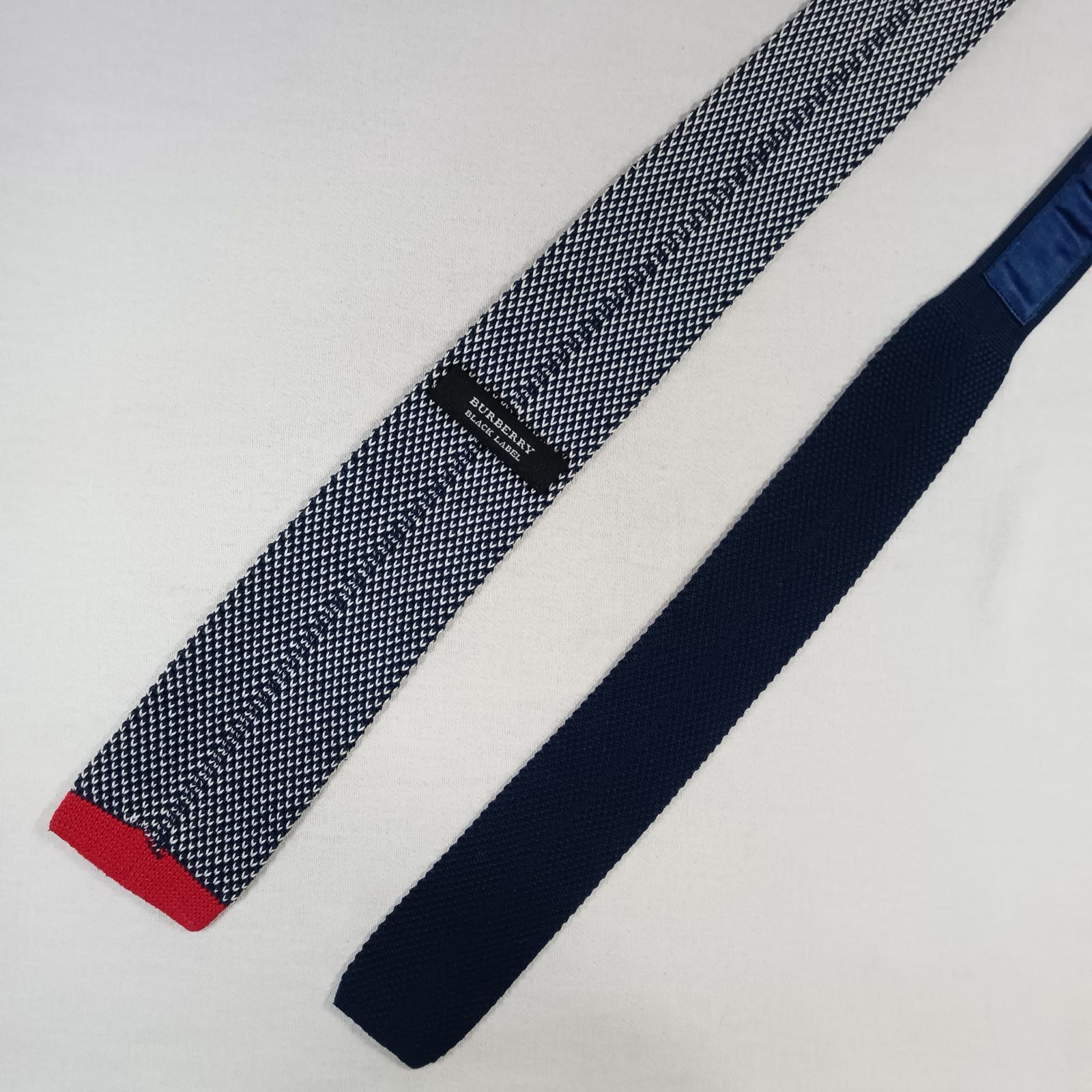 良品】バーバリーブラックレーベル ネクタイ ソリッドカラー