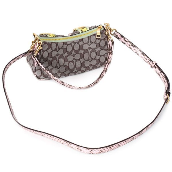 コーチ バッグ COACH パイソン ジャガード レザー シグネチャー