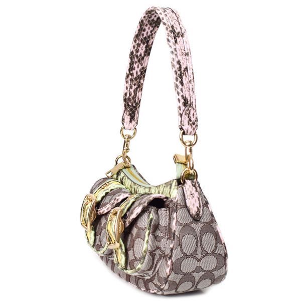 コーチ バッグ COACH パイソン ジャガード レザー シグネチャー