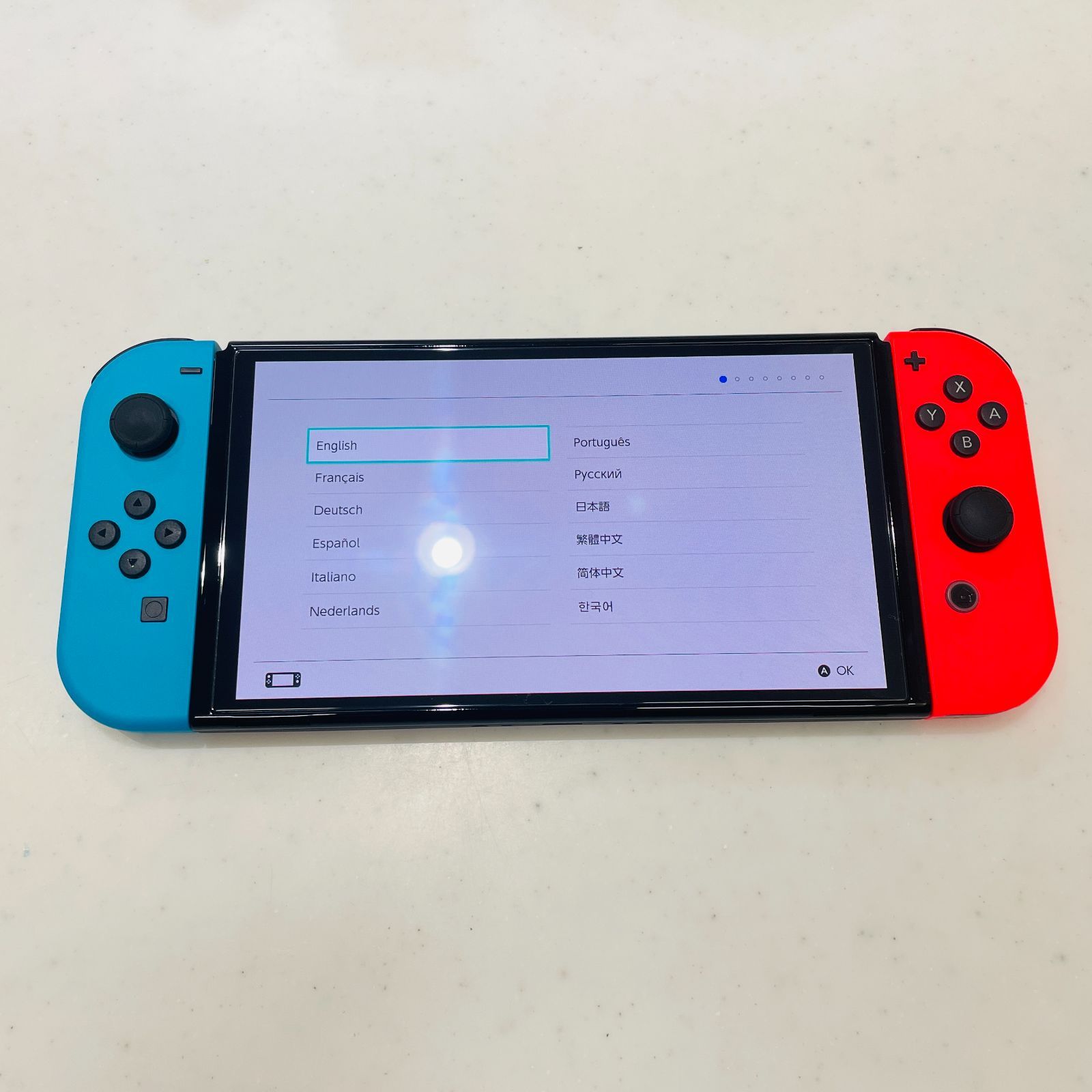 美品 2024年製 Nintendo Switch 有機ELモデル ネオン 本体セット 動作