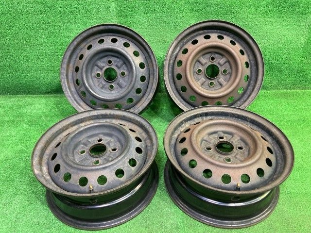 トヨタ TOYOTA 純正 ファンカーゴ NCP25 ホイール スチール クロ 14インチ 5.5J 4穴 4本 100 42611-52030