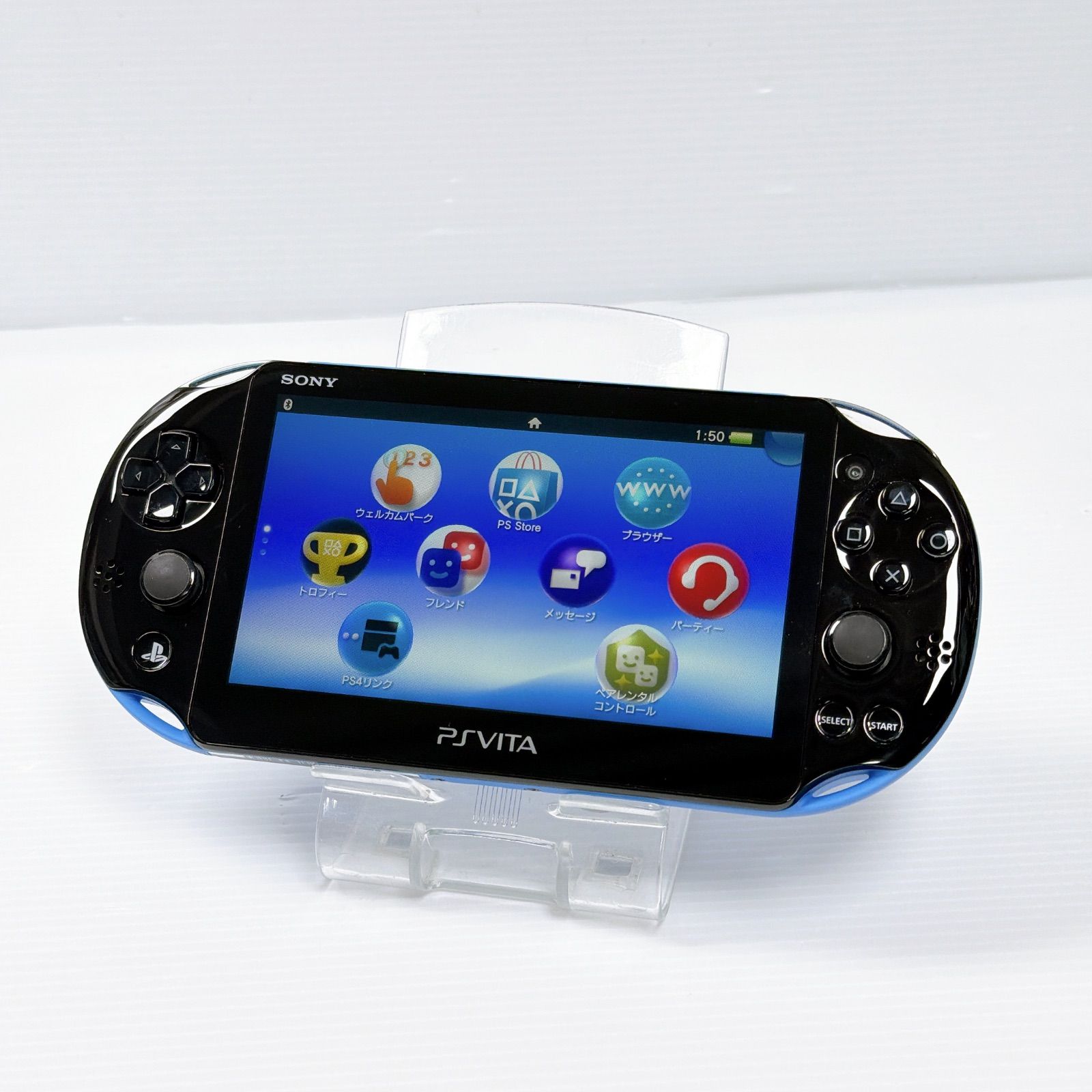 極美品 PSVITA PCH 2000 ブルーブラック 純正4GBメモリーカード付き