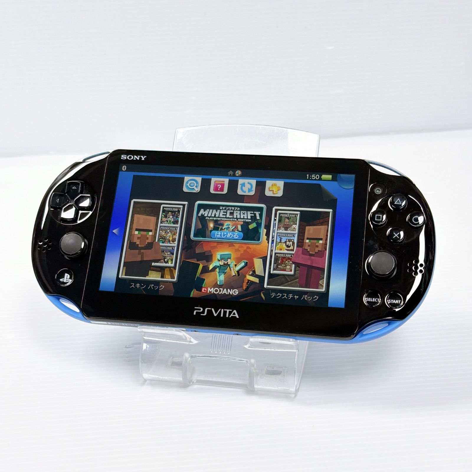 PlayStation Vita - PSVITA PCHー2000 ブラック 本体 マイクラセット 極美品 PSVITA PCH 2000 ブルーブラック 純正4GBメモリーカード付き