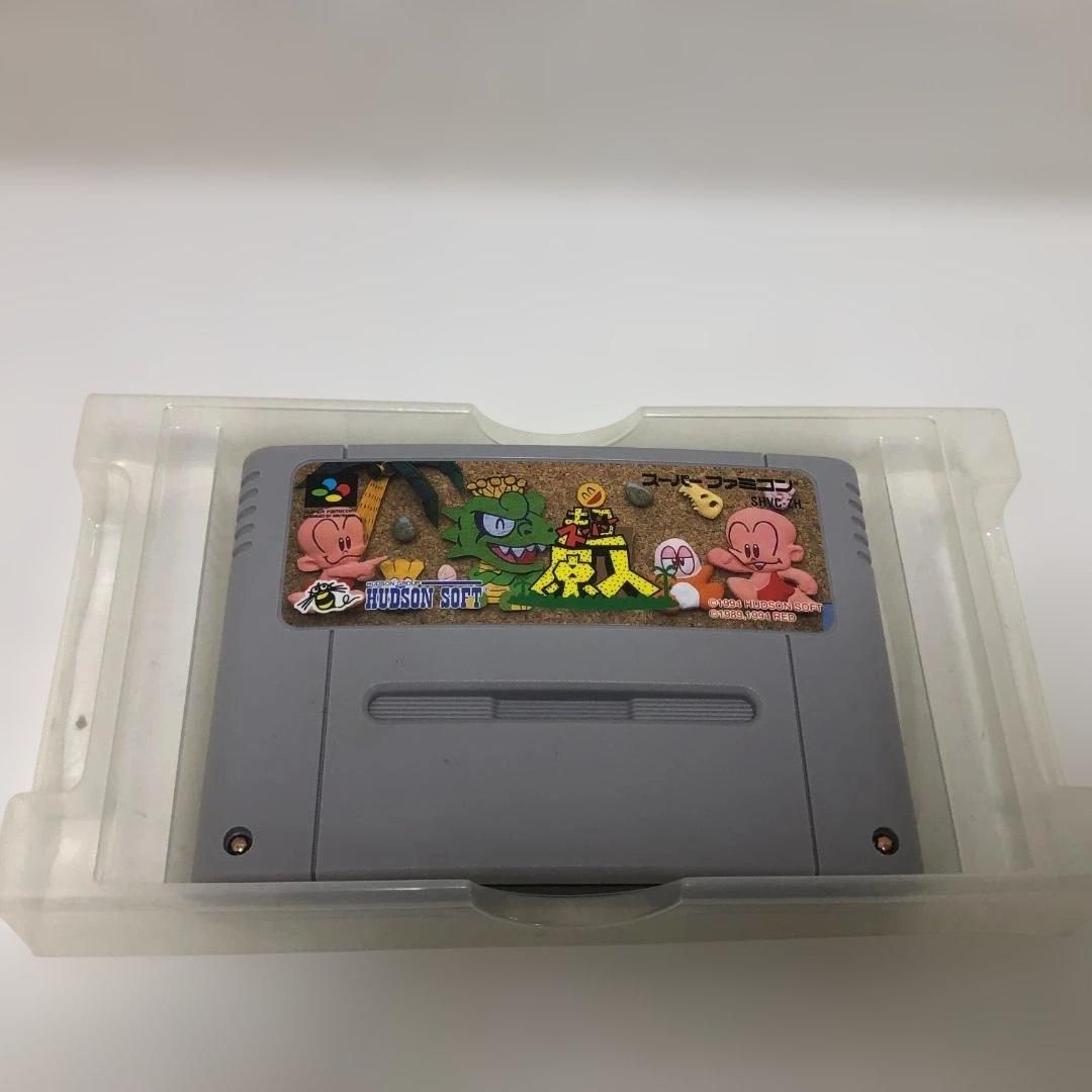 スーパーファミコン用ソフト スーパー原人 SHVC-ZH HUDSON 箱・プラ
