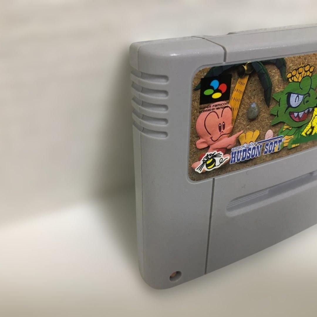 スーパーファミコン用ソフト スーパー原人 SHVC-ZH HUDSON 箱・プラ