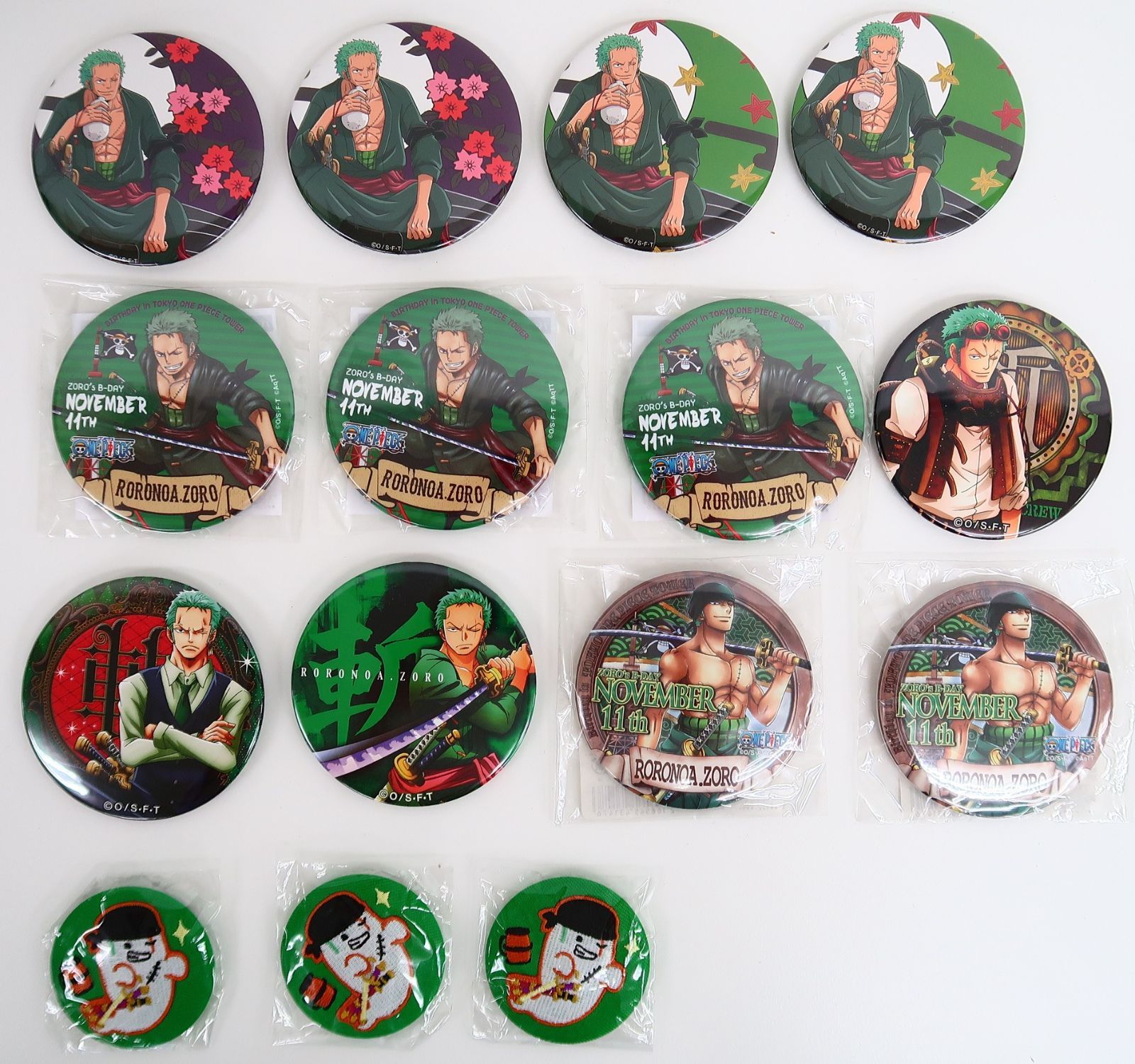 15点セット ワンピース ONE PIECE ゾロ 缶バッジ