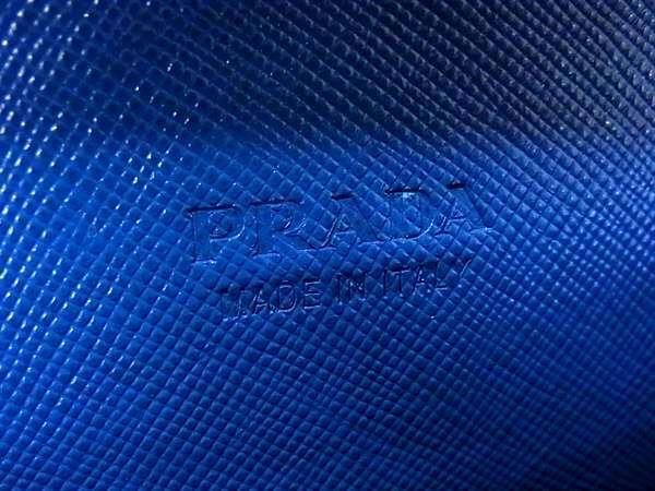 PRADA プラダ 財布 サフィアーノ 2ML220 ブルー レザー メンズ