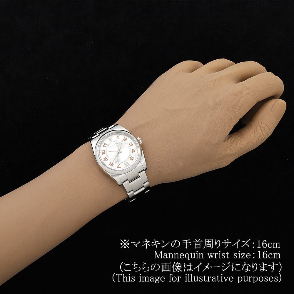 ロレックス エアキング 114200 シルバー コンセントリック オレンジ