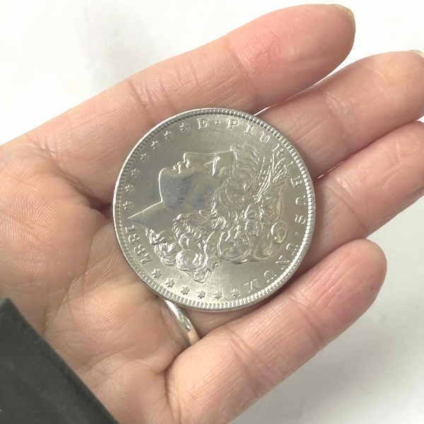 coin-57 モルガン銀貨 1887年 1ドル コイン 【銀90％】コンチョ
