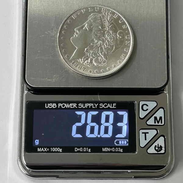 coin-57 モルガン銀貨 1887年 1ドル コイン 【銀90％】コンチョ