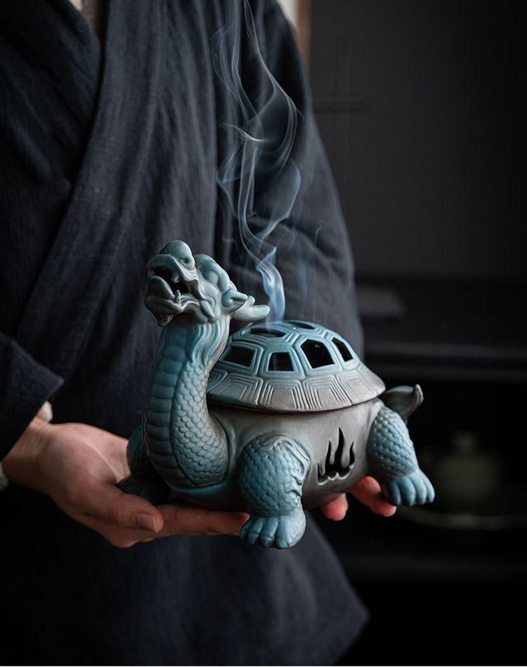 美術品・アンティーク・コレクション 竜亀香炉 鎮宅 辟邪 開運 風水