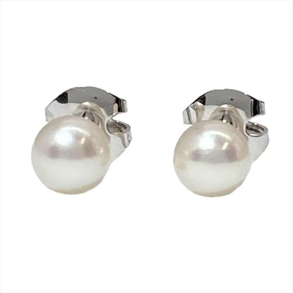タサキ TASAKI パール5.7mm ピアス K18WG 1.3g ホワイトゴールド