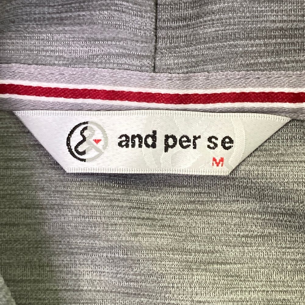 サイズ：M AND PER SE アンパスィ フード付 ハーフジップ長袖ブルゾン