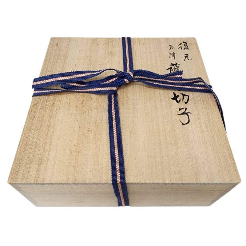 復元 島津薩摩切子猪口 5客 共箱付属 伝統工芸 ガラス工芸 【未使用品